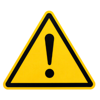 Warning sign icon
